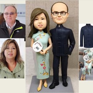 Surprise Gift Custom Handmade Your 3D Portrait Art Doll from Photos by uDesign